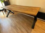 Mangohouten Eettafel Columbus Rechthoek 200x100 cm (6cm), Ophalen of Verzenden, Zo goed als nieuw, Metaal