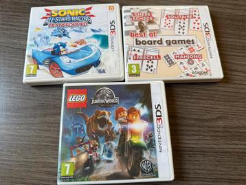Set van 3 Nintendo 3DS-spellen beschikbaar voor biedingen