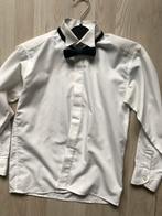 Witte hemd met das maat 134, Jongen, Ophalen of Verzenden, Zo goed als nieuw, Overhemd of Blouse