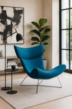 Design fauteuil BoConcept Imola – blauw (origineel!), Huis en Inrichting, Ophalen, Gebruikt, Metaal