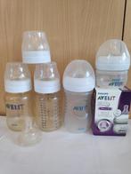 4 flessen Avent + 2 spenen, Kinderen en Baby's, Babyvoeding en Toebehoren, Overige typen, Gebruikt, Ophalen of Verzenden