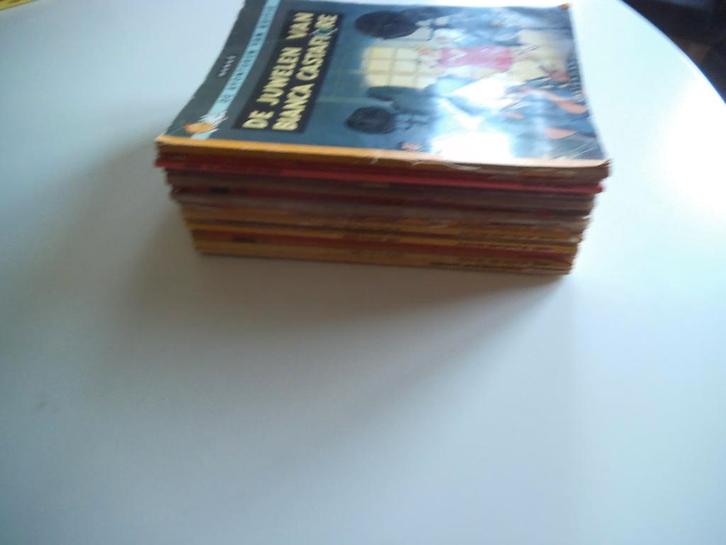 10 Kuifje albums jaren '60 1e reeks met linnen rug, Boeken, Stripverhalen, Gelezen, Meerdere stripboeken, Ophalen of Verzenden