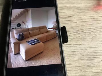 Sofa  quasi neuf en cuir nubuck, Enlèvement, Comme neuf