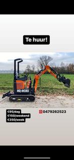 Minigraver (1ton) te huur, Ophalen of Verzenden, Gebruikt