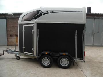 1.5 paards trailer geheel nieuw opgebouwd met kunststof bode, Enlèvement, Comme neuf, Bois, Remorque 1½ cheval