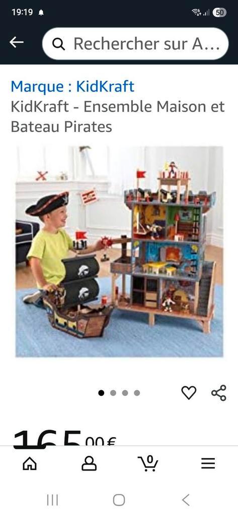 Gloednieuwe speelgoeddoos met piratenhuis en boten, Tickets en Kaartjes, Kortingen en Cadeaubonnen