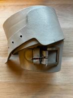 Lederen grijze tailleriem, Talking French, 5 cm of meer, Echt leder, Tailleriem