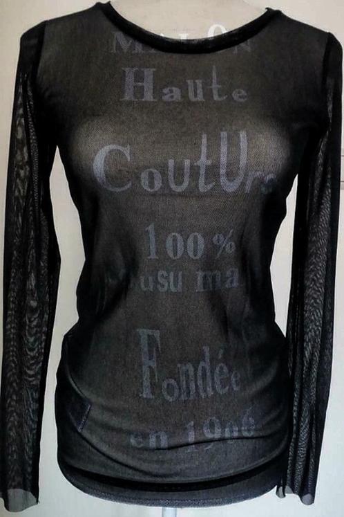 Nieuw t-shirt Liu - Jo. Doorzichtig. Stretch. Maat 42., Kleding | Dames, T-shirts, Nieuw, Maat 38/40 (M), Zwart, Lange mouw, Verzenden
