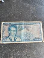 1000 francs belgisch congo 1958, Postzegels en Munten, Bankbiljetten | België, Ophalen of Verzenden