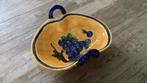 Fruitschaal geel/ blauw aardewerk, Ophalen of Verzenden