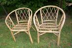 Bamboe stoelen voor tuin, Huis en Inrichting, Stoelen, Ophalen, Gebruikt, Twee, Riet of Rotan