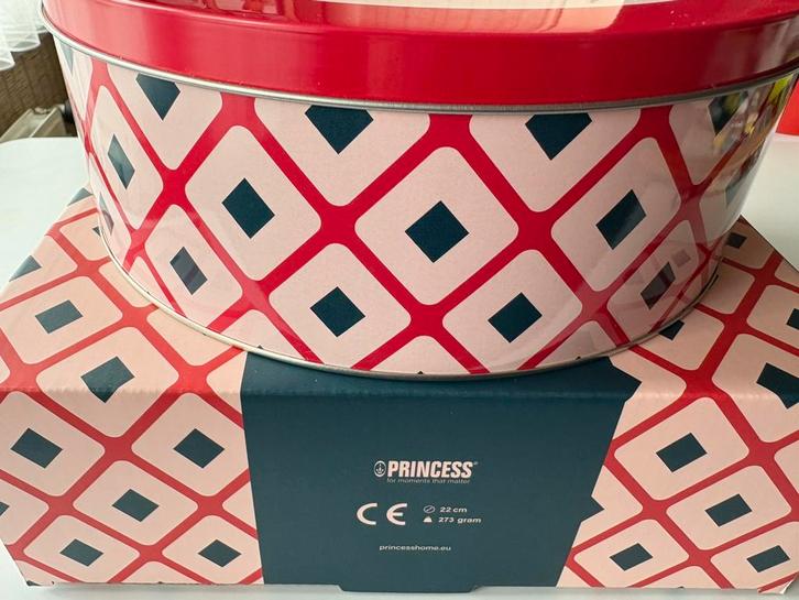 SPLINTERNIEUW mooie koekjestrommel of bewaarblik., Huis en Inrichting, Woonaccessoires | Prullenbakken, Nieuw, Ophalen