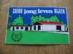Vintage Sticker Chiro jong leven Nijlen 20 jaar, Ophalen of Verzenden, Nieuw, Bedrijf of Vereniging