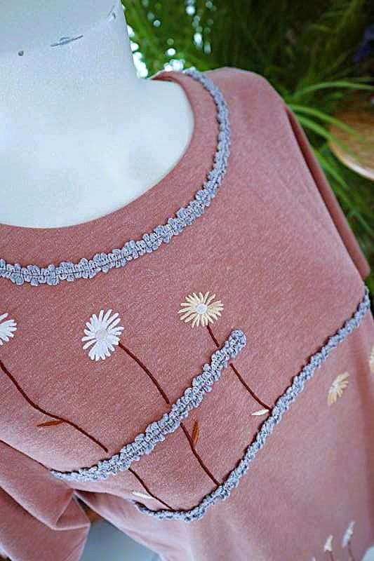 bloem vintage roze blouse, Kleding | Dames, Blouses en Tunieken, Gedragen, Maat 42/44 (L), Roze, Ophalen of Verzenden