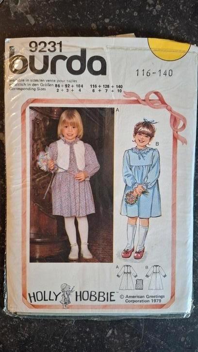 Holly Hobbie  burda kledingpatroon 9231, Hobby en Vrije tijd, Kledingpatronen, Gebruikt, Burda, Ophalen