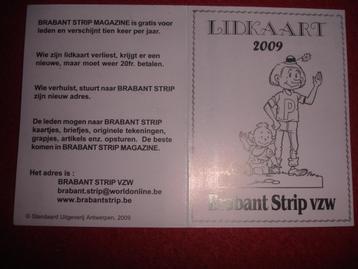 strip lidkaart Brabantstrip 2009 Willy Vandersteen Pats
