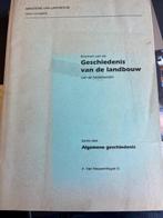 Bronnen van de gesch. van de landbouw.Van Nieuwenhuyze, Boeken, Ophalen of Verzenden, Gelezen