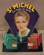 (SOLD)  ST MICHEL tabac reclamebord/publicité  1930, Utilisé, Envoi