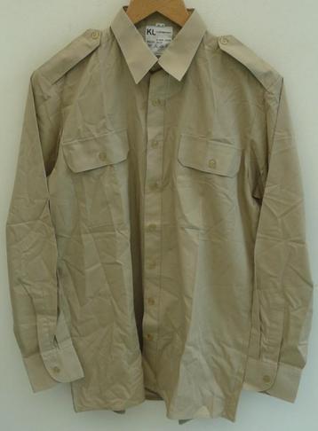 Hemd, Uniform DT63, lange mouw, KL, maat: 39-4, jaren'80.(1)