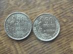 France 50 fr bronze Guiraud 1951-1952, Timbres & Monnaies, Monnaies | Europe | Monnaies non-euro, Envoi, Monnaie en vrac, France