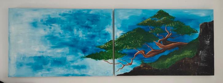 Tableau original "L' arbre", Antiquités & Art, Art | Peinture | Classique, Enlèvement