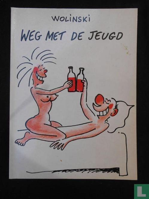 Wolinski - Weg met de jeugd (1982) Zinjé. Als nieuw!, Livres, BD, Comme neuf, Une BD, Envoi