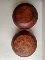 2 Thuya wortelnoten bowls & 1 maple kader vintage, Antiek en Kunst, Ophalen of Verzenden