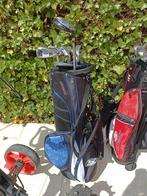 Golftas rood+clubs man(+1)-Golftas blauw+clubs vrouw, Sport en Fitness, Ophalen, Zo goed als nieuw