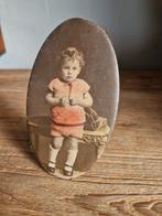 Antieke gekleurde foto van kind, Antiek en Kunst, Ophalen of Verzenden