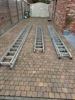 3 Alu ladders te koop, Ophalen, Zo goed als nieuw, Ladder, 4 meter of meer