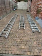 3 Alu ladders te koop, Doe-het-zelf en Bouw, Ophalen, Zo goed als nieuw, Ladder, 4 meter of meer