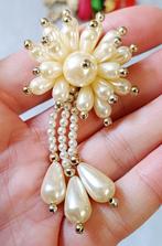 Vintage parel broche, Ophalen of Verzenden, Zo goed als nieuw