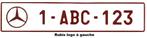 LOGO aluminium kentekenplaat, Auto diversen, Tuning en Styling, Ophalen of Verzenden