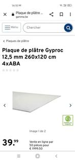 Plaques Gyproc 4ABA (10 pièces), Autres matériaux, Enlèvement, Moins de 20 mm, Neuf