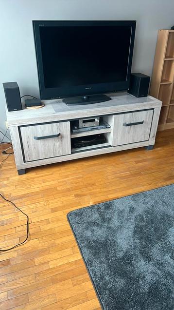 Meuble TV, comme neuf, 156 cm de long, 58 cm de haut., Enlèvement, Comme neuf