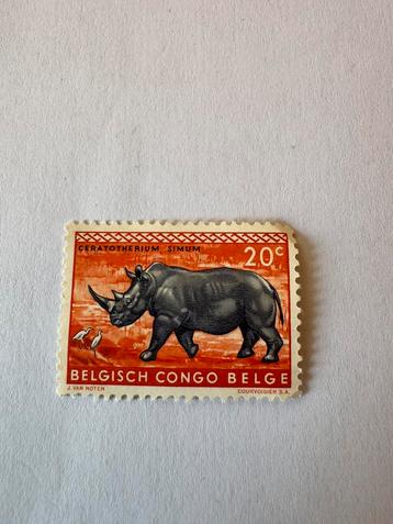 Postzegel van Belgisch Congo uit 1952  20c wilde dieren beschikbaar voor biedingen