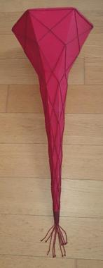 Mooie rode hanglamp met kraaltjes H80cm 30cm, Ophalen, Zo goed als nieuw