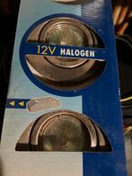 2 spots halogènes orientables en alu brossé., Comme neuf, Métal ou Aluminium, Spot encastrable ou Spot mural, Halogène