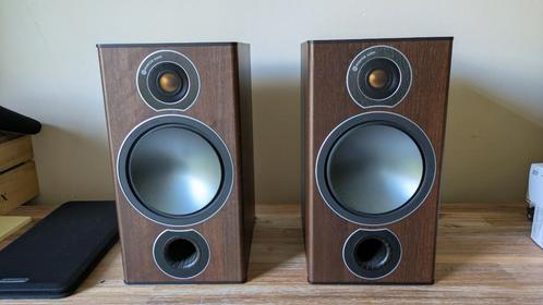 Monitor audio Bronze bookshelf speakers walnut, Audio, Tv en Foto, Luidsprekerboxen, Zo goed als nieuw, Center speaker, Overige merken