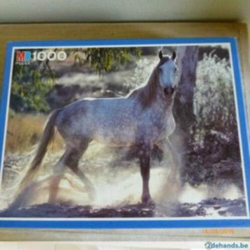 puzzel 'paard' -MB Puzzle special- 1000 stukjes-NIEUWSTAAT, Ophalen of Verzenden, 500 t/m 1500 stukjes, Zo goed als nieuw, Legpuzzel