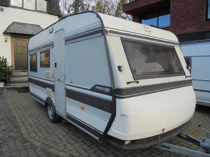 Hobby Prestige 460 LM,5/1989,4 slp/rondzit,voortent, MOVER, Caravans en Kamperen, Caravans, Particulier, tot en met 4, 1000 - 1250 kg