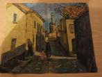 Brugge: Leo Mechelaere: straat te Brugge (schilderij/studie), Antiek en Kunst, Kunst | Schilderijen | Klassiek, Ophalen of Verzenden