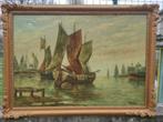 Huile sur toile marine signe Raoul delbove, Ophalen