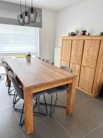 Complete eetkamer, Huis en Inrichting, Ophalen, Gebruikt, Teak, 6 tot 8 stoelen