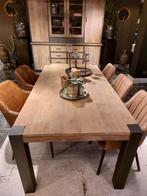 Teakhout Eettafel uitschuifbaar, Huis en Inrichting, Tafels | Eettafels, Ophalen, Teakhout, Nieuw, Landelijk