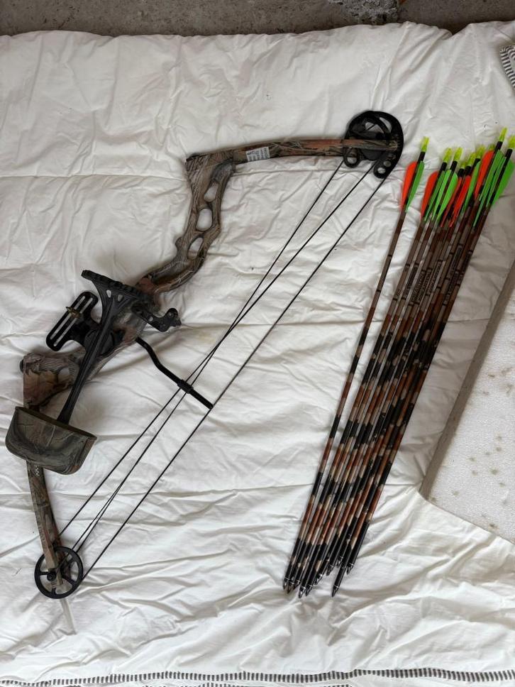 Compound boog 60lbs, Sport en Fitness, Handboogschieten, Gebruikt, Compoundboog, Ophalen