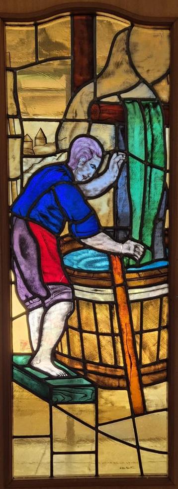 glas in lood raam H. De Neeff, Antiek en Kunst, Ophalen