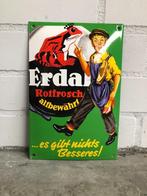 German Enamel Sign Erdal Rotfrosch Shoe Polish, Enlèvement, Utilisé, Panneau publicitaire