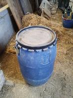 Blauwe ton met deksel en twee handvatten, Tuin en Terras, Ophalen