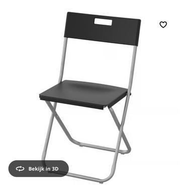 10 zwarte klapstoelen beschikbaar voor biedingen